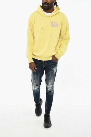 Maglia In Cotone con Cappuccio e ricamo
