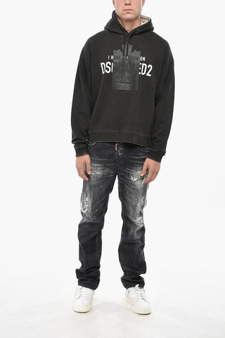Relaxed-Fit Hoodie CRUSH With Embossed Print