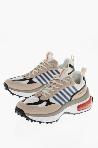 Fabric and Suede BUBBLE Low-Top Sneakers with Contrasting Details