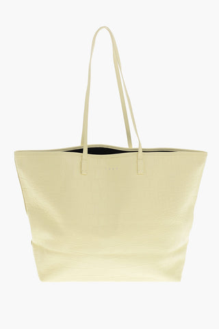 Borsa Tote in Pelle Effetto Coccodrillo
