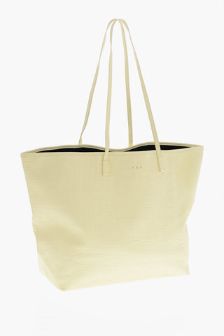 Borsa Tote in Pelle Effetto Coccodrillo