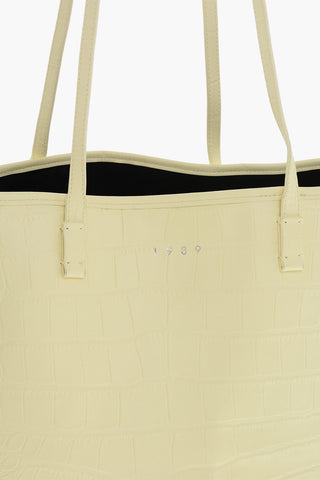 Borsa Tote in Pelle Effetto Coccodrillo