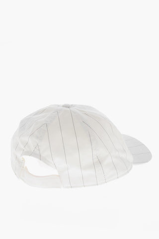 Cappello Baseball a Righe con Patch Logata