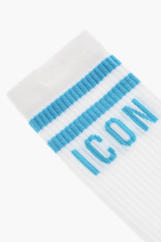 ICON 긴 양말 콘트라스트 모노그램