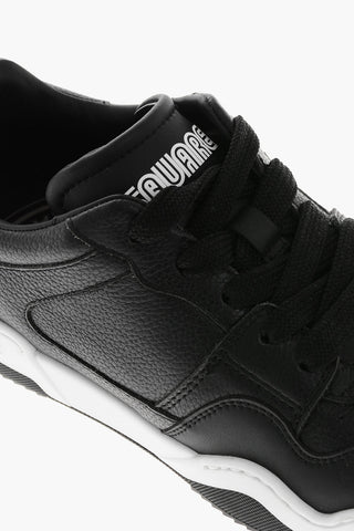Pebbled Leather Low-Top Sneakers SPIKER