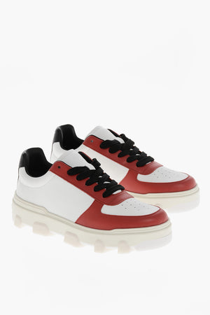 ICON Leather Low-Top Sneakers BASKET With Logo-Stamped Sole And Contrast Details