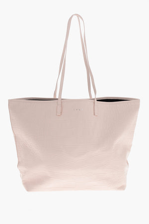 Tote Bag aus Leder mit Krokodilleder-Optik