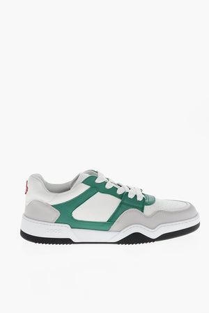 Pebbled Leather Low-Top Sneakers SPIKER