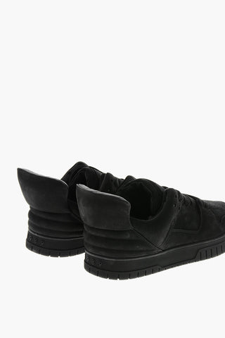 Sneakers Basse in Nabuk a Tinta Unita