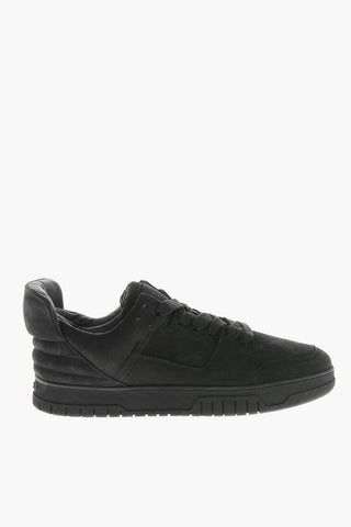 Sneakers Basse in Nabuk a Tinta Unita