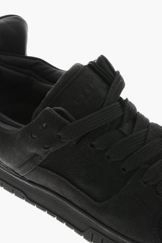 Sneakers Basse in Nabuk a Tinta Unita