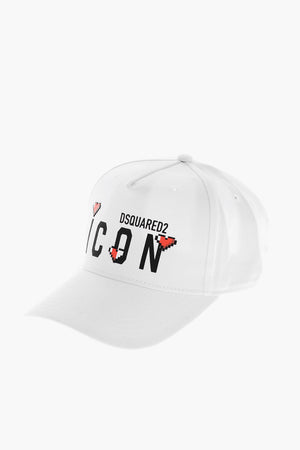 ICON Cappello Da Baseball In Gabardina di Cotone con Dettagli in Rilievo