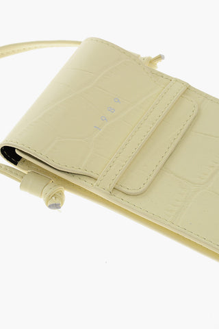 Portacellulare in Pelle Effetto Coccodrillo