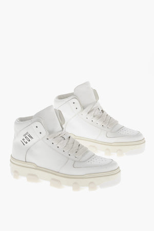 ICON High-Sneaker aus einfarbigem Leder