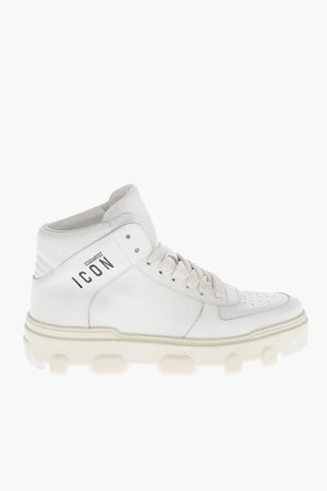 ICON High-Sneaker aus einfarbigem Leder