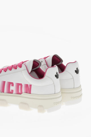 ICON Low-Sneaker BASKET aus Leder mit logoprägierter Sohle und kontrastierenden Details