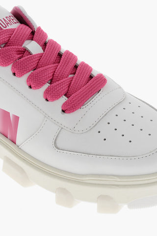 ICON Low-Sneaker BASKET aus Leder mit logoprägierter Sohle und kontrastierenden Details