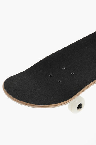 Skateboard with Multilayer Wood Deck and Crocodile-Effect Leather Design