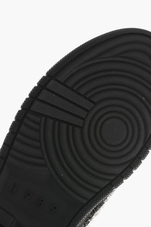 Low Leather Sneakers Embellished with Crystals
