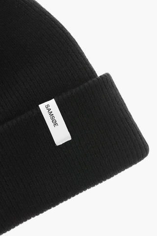 Beanie a Coste con Logo Laterale