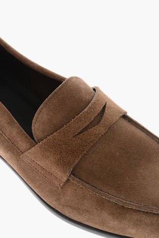 Leather Suede Loafers With Rubber Soles