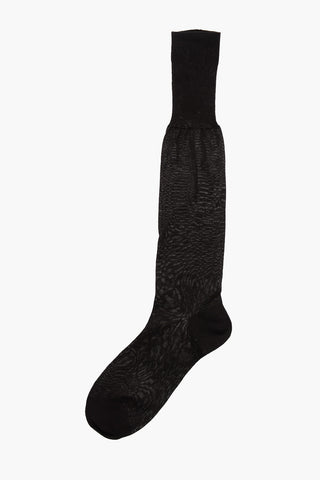 Lange Baumwollsocken in Uni mit kontrastierendem Logo