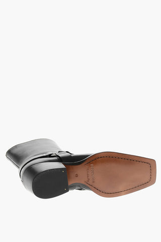 Stivaletti in Pelle con Dettaglio in Metallo