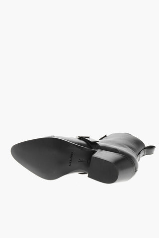 Leather Biker Ankle Boots KATY with 5.5cm Heel
