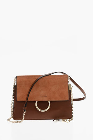Suede Mini Bag FAYE with Chain Shoulder Strap