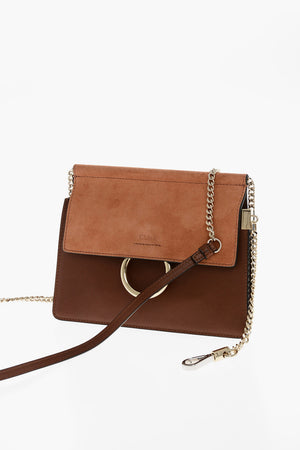 Suede Mini Bag FAYE with Chain Shoulder Strap
