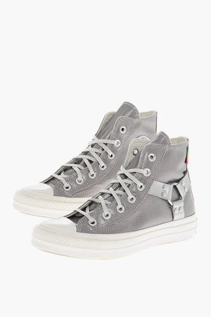 ALL STAR CHUCK TAYLOR Sneakers Alte in Ecopelle con Suola Multicolore