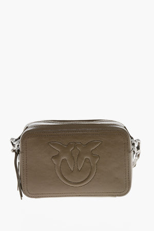 Leather Camera Bag SCRICCIOLO with Tonal Logo