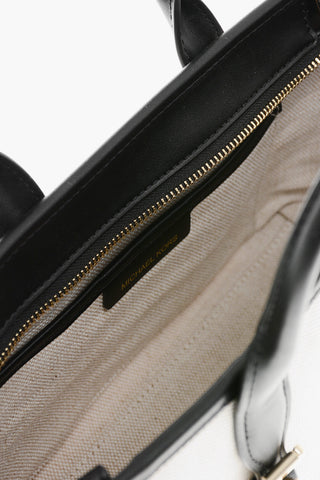 MICHAEL Fabric Tote Bag with Leather Trim