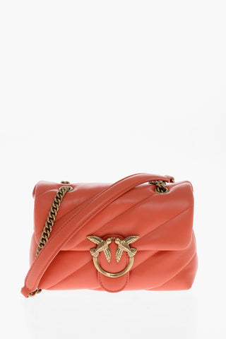 Leather Quilted Bag LOVE with Logo