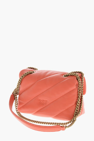 Leather Quilted Bag LOVE with Logo