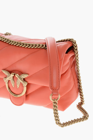 Leather Quilted Bag LOVE with Logo