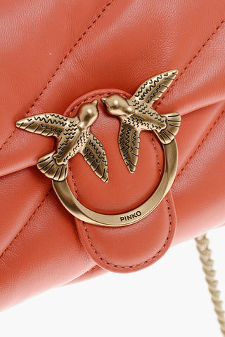 Leather Quilted Bag LOVE with Logo