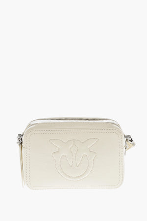 Leder Camera-Bag mit Ton-in-Ton-Logo