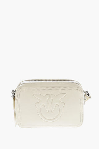 Borsa Camera in Pelle con Logo Tono Su Tono