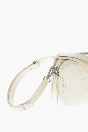 Leder Camera-Bag mit Ton-in-Ton-Logo