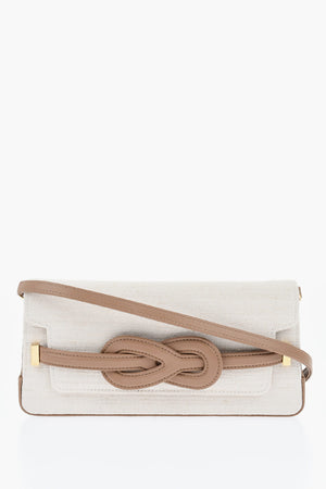 Borsa a Spalla NODO in Canvas con Dettaglio in Pelle
