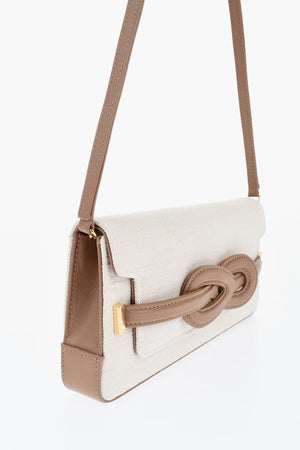 Borsa a Spalla NODO in Canvas con Dettaglio in Pelle
