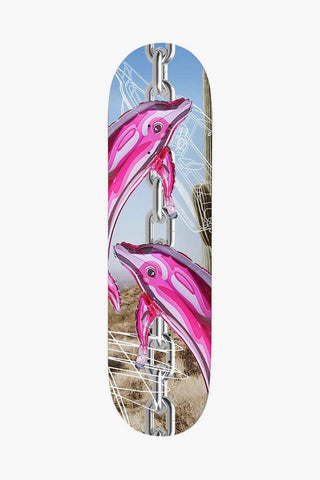 Skateboard PINK DOLPHIN in Legno