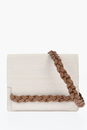 Canvas Crossbody Bag TRECCIA with Leather Strap