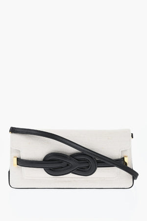 Canvas Shoulder Bag NODO with Leather Detail