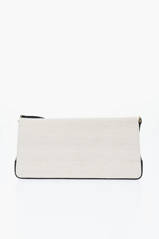 Canvas Shoulder Bag NODO with Leather Detail