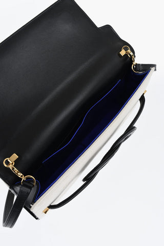 Canvas Shoulder Bag NODO with Leather Detail