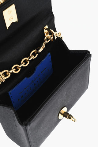 Mini Bag QUEEN MICRO aus Satin mit Kettenriemen