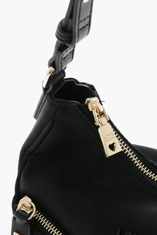 LOVE Fabric Hobo Bag with Golden Effcet Details