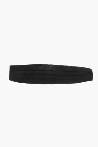 Solid Color Silk Cummerbund with Pleats